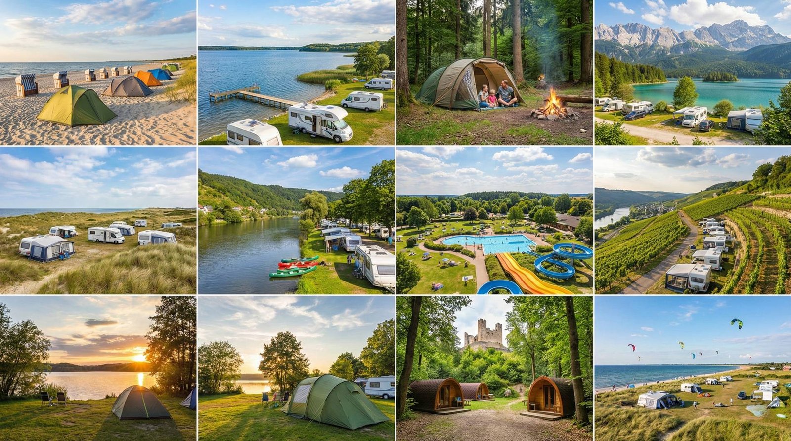 Die 11 beliebtesten Zeltplätze in Deutschland