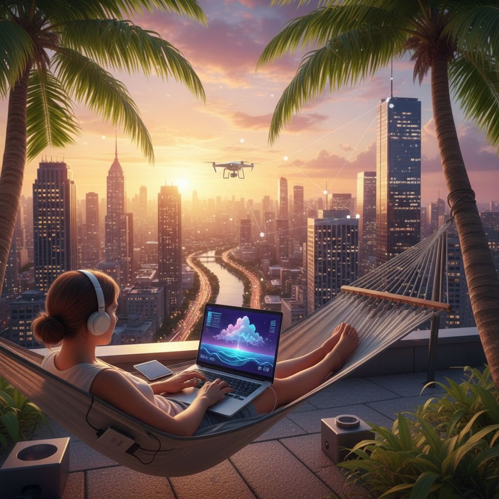 Remote arbeiten digital erholen