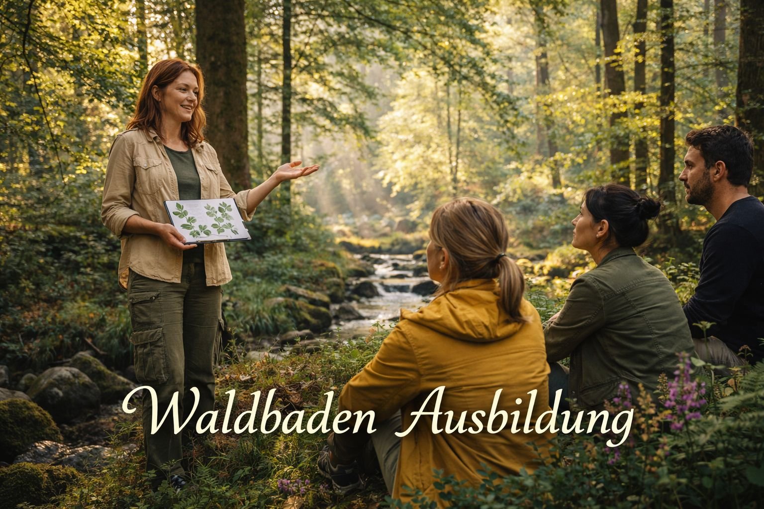 Waldbaden Ausbildung im Morgenlicht