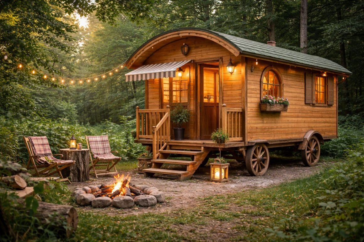 Wohnwagen aus Holz