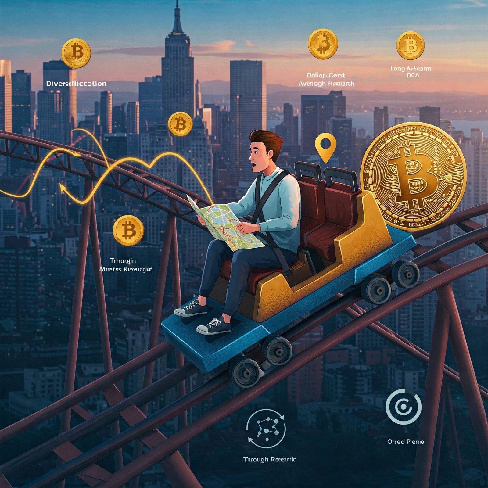 4 Strategien, um trotz Hochs und Tiefs in Bitcoin zu investieren