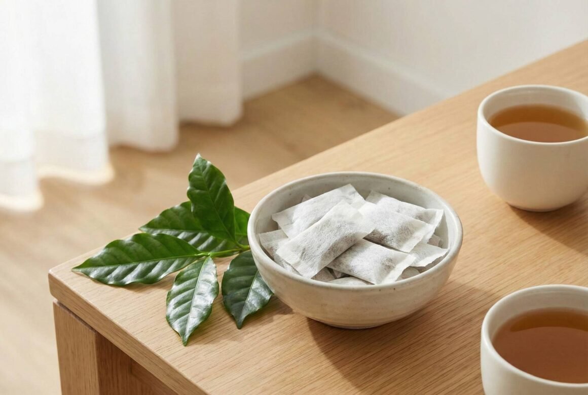 orale Beutel, die Koffein über die Mundschleimhaut liefern